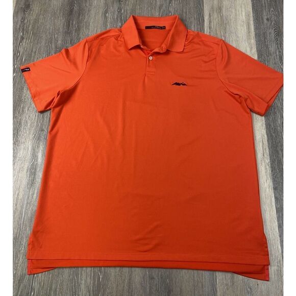 Ralph Lauren RLX Golf Polo Shirt Mens Extra Large Orange Short Sleeve Stretch - Picture 2 of 10